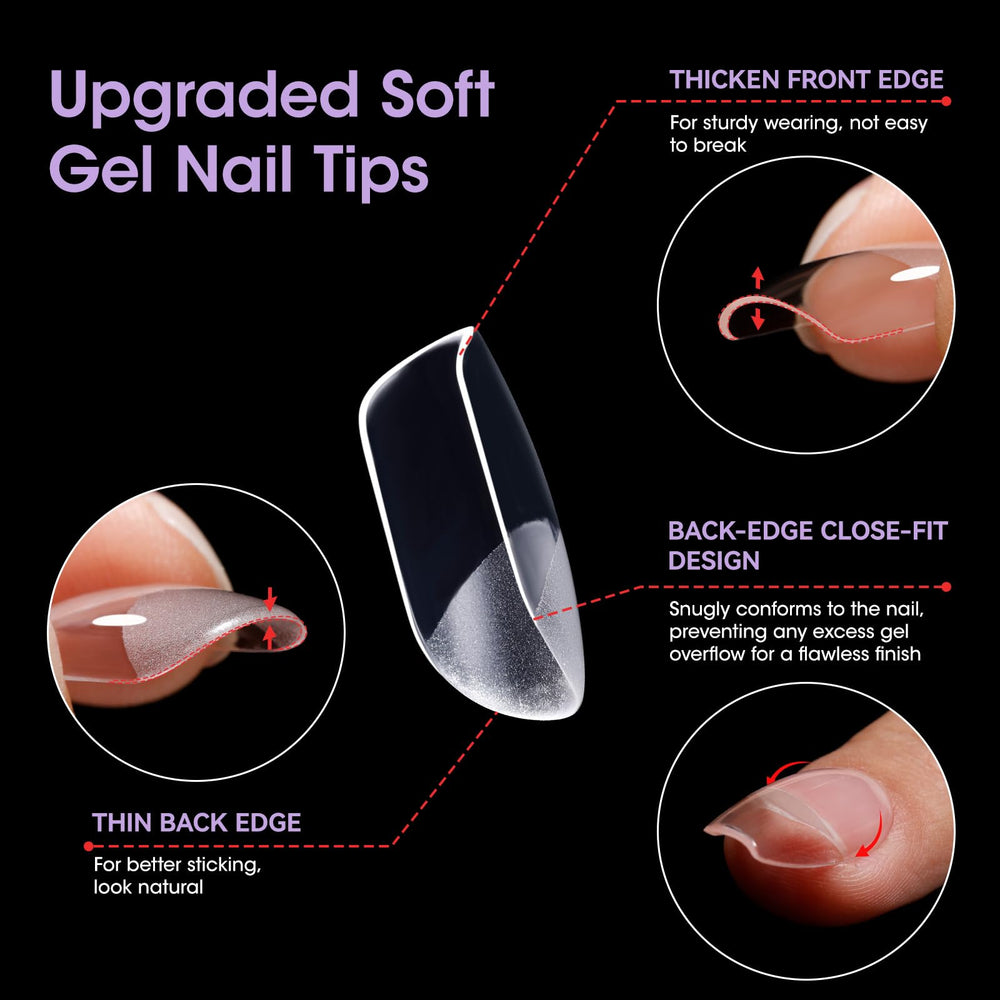GELLEN thick-edge ultra gel tip adds durability.