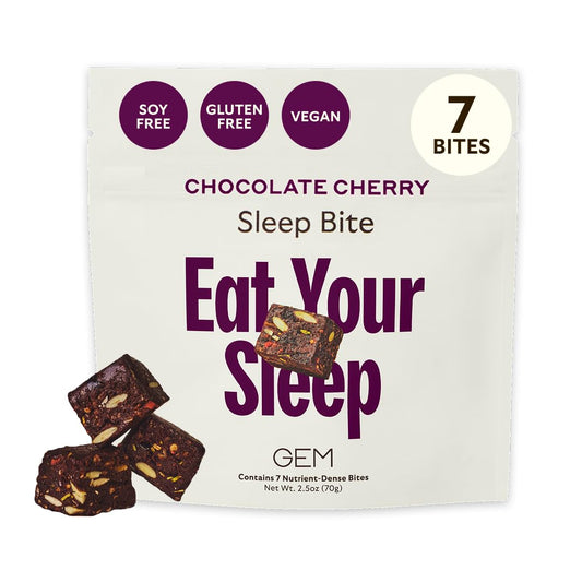 Main product image showing GEM Sleep Aid Nighttime Bite 7-pack