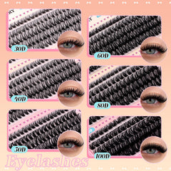 Gemerry 50D curl lash clusters add gentle fullness.