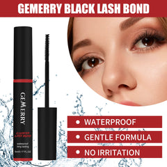 GEMERRY Lash Bond black glue designed for sensitive eyes and waterproof wear.