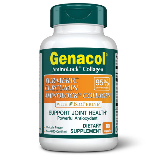 Bottle of Genacol Turmeric Curcumin with BioPerine for joint support