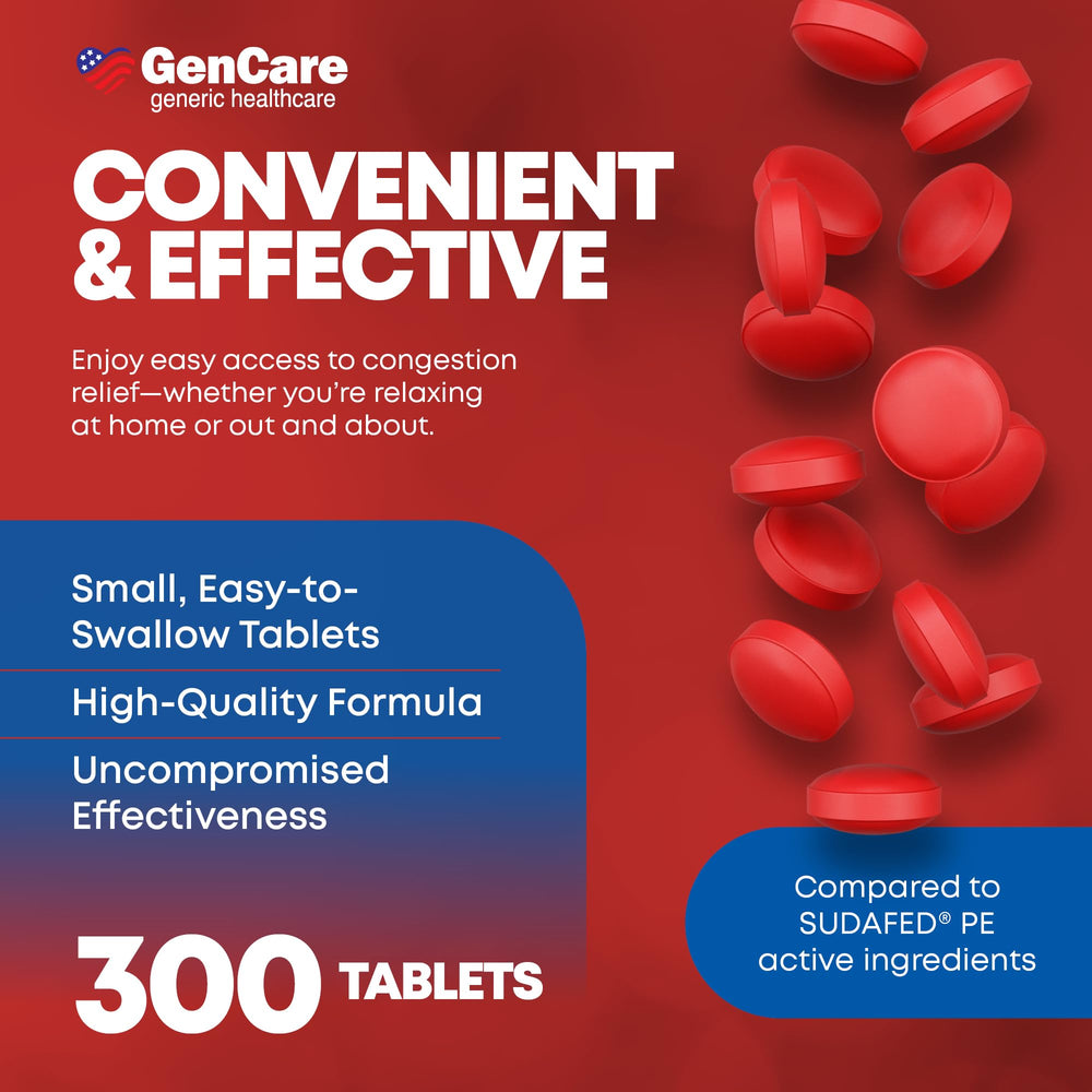 GenCare non-drowsy formula designed for daytime use and clear breathing.
