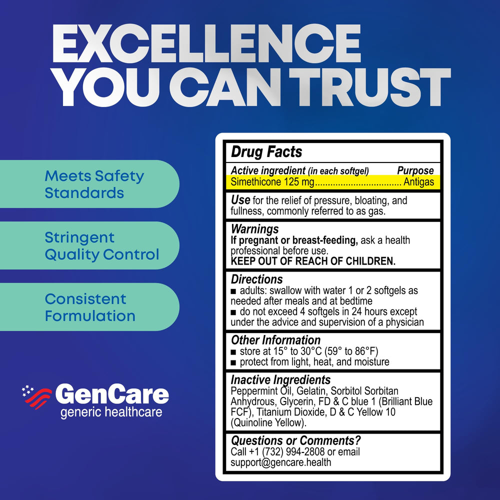GenCare bottle stored in a kitchen cabinet reflecting sensible storage guidance.