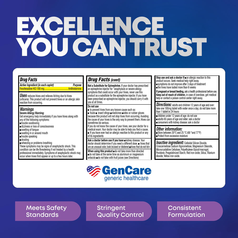 GenCare non-drowsy formula supports clear head and steady focus.