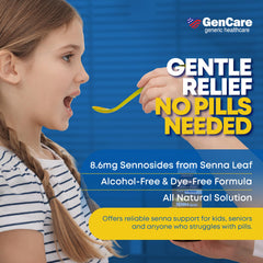 GenCare Senna Syrup dose spoon ready for nighttime dosing and measurement.