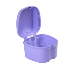 Portable denture cleaning box for dentures, night guards, retainers and mouthguards
