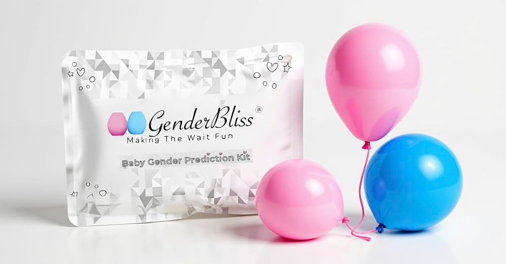 Color result indicators showing blue for boy and pink for girl