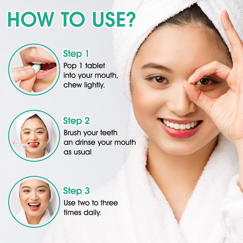 Toothpaste tablets suitable for kids and adults