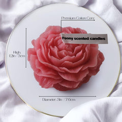 Generic peony candle packaging and candles showing gift-ready presentation