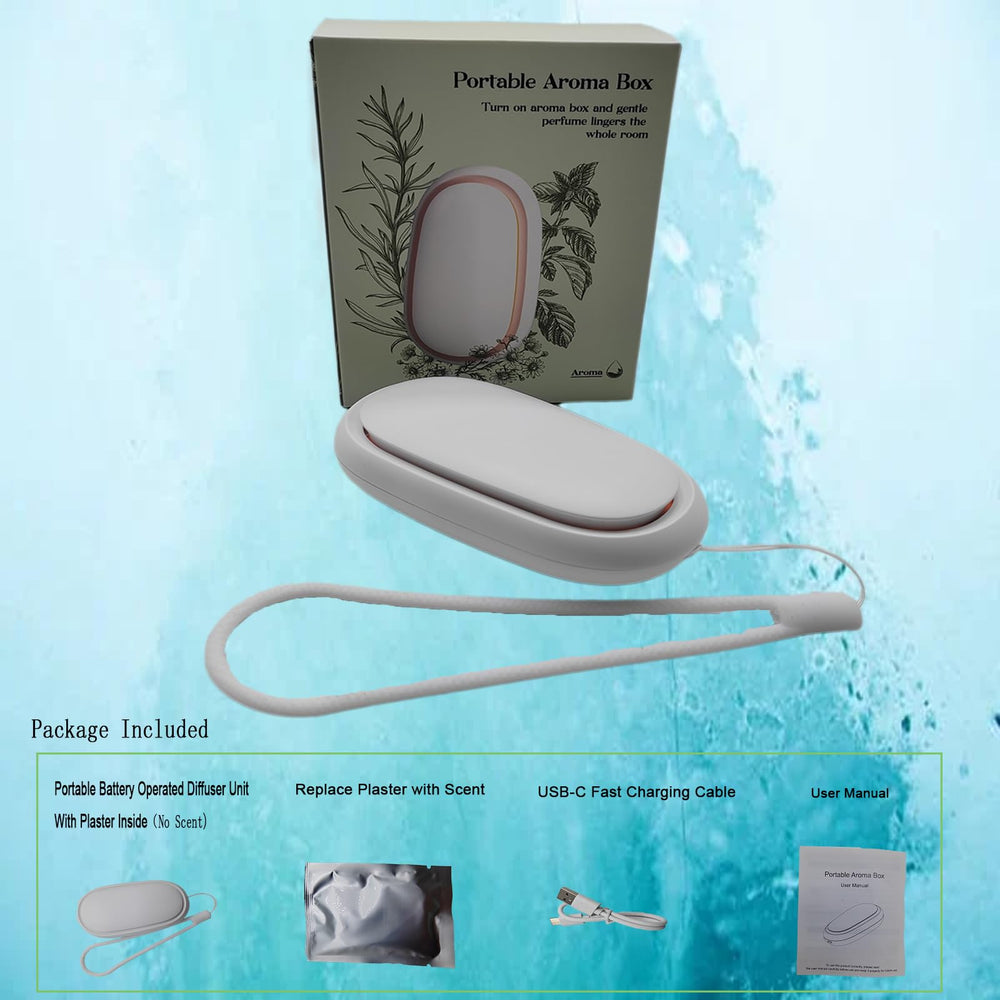 Generic compact design diffuser fits handbags and cup holders for travel-ready aromatherapy