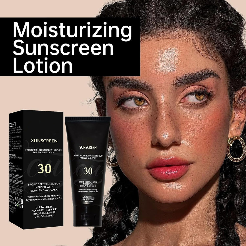 No white residue visible on darker skin tones after application