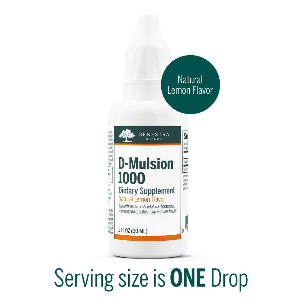 Genestra D-Mulsion 1000 Lemon Drops label