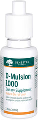 Genestra D-Mulsion 1000 liquid vitamin D drops bottle with natural berry flavor