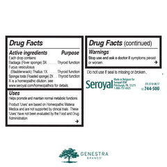 Side view of Genestra Fucus Complex bottle