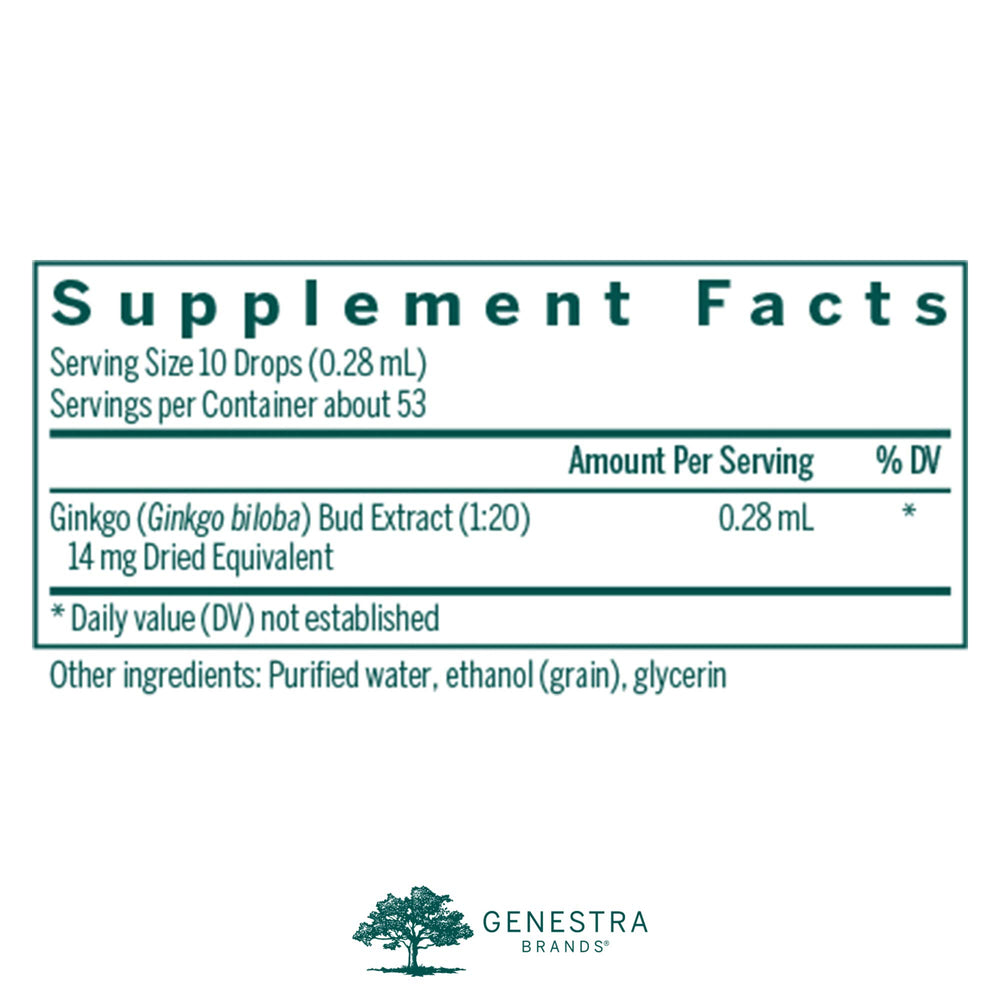 Genestra Ginkgo Bud bottle