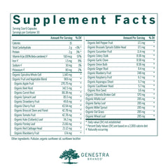 Front view of Genestra Phyto Greens Capsules bottle