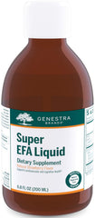 Front view of Genestra Super EFA Liquid bottle with natural strawberry flavor