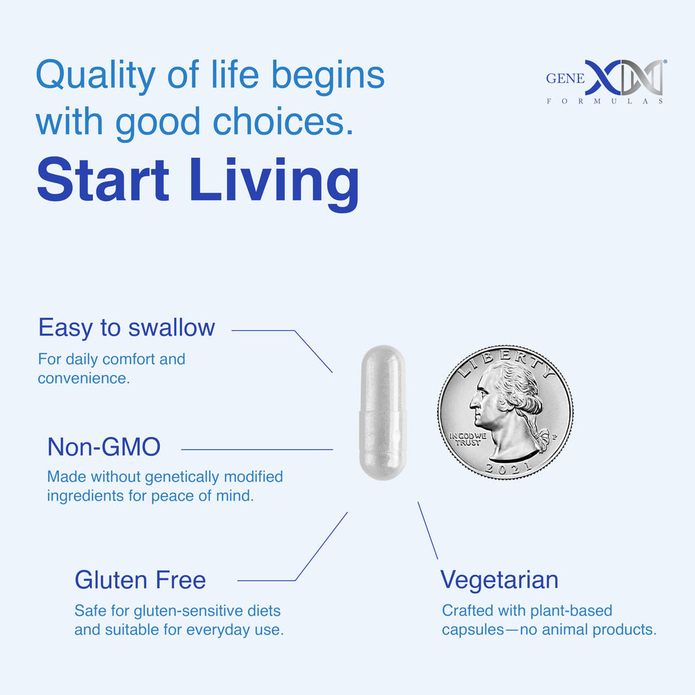 Genex Formulas TMG gluten-free certification seal highlighting dietary accessibility