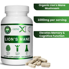 Genex Lions Mane 3 Pack bottle side view