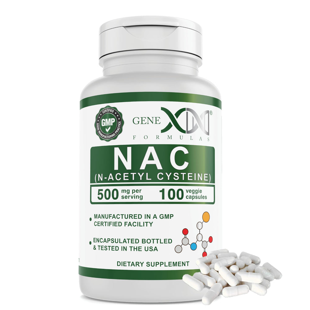 Genex NAC 500mg bottle with 100 capsules