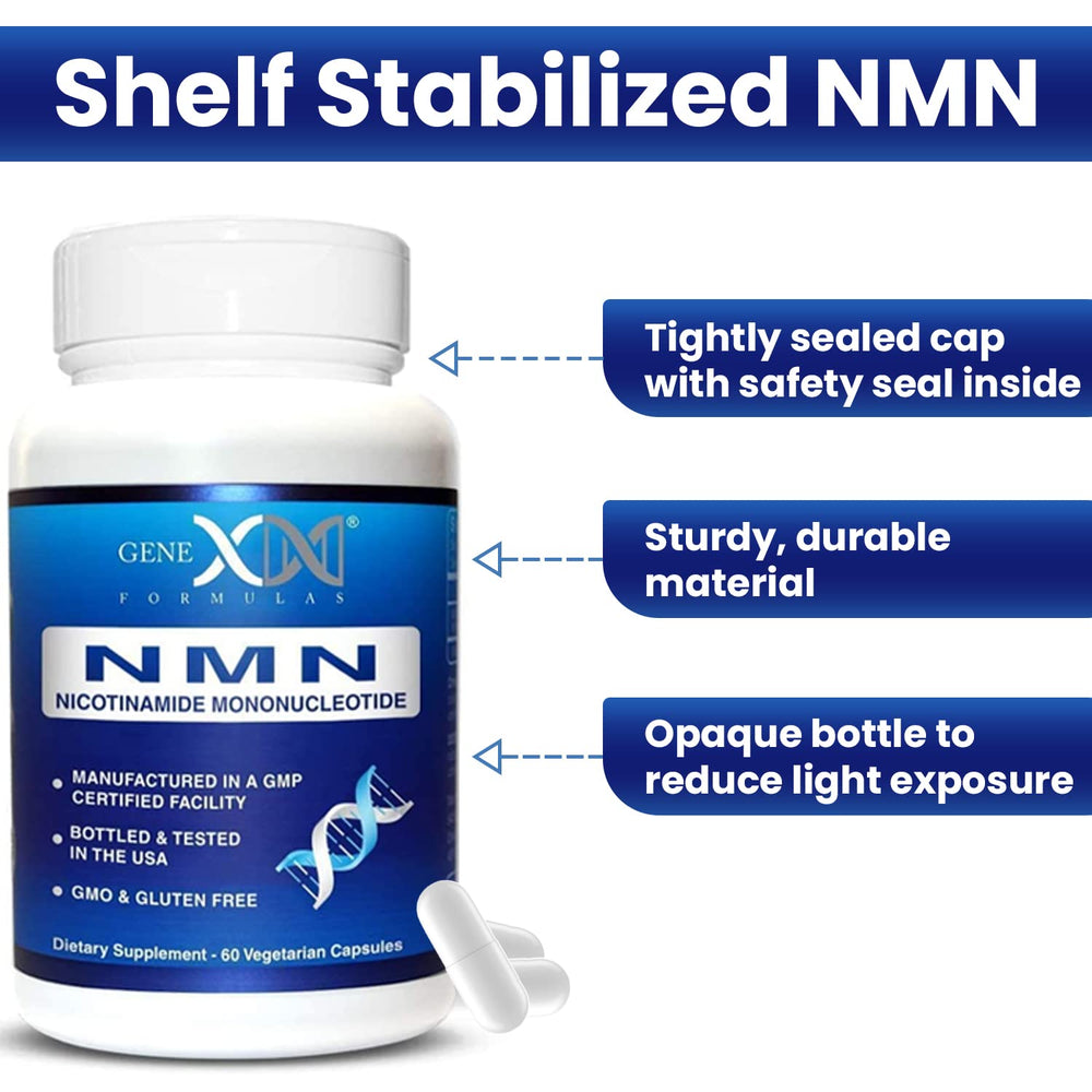 Genex NMN 250mg label showing ingredients