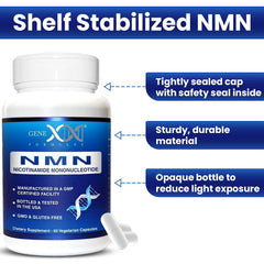 Genex NMN 250mg label showing ingredients