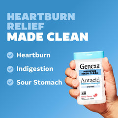 Genexa antiacide sans colorants, idéal pour une expérience naturelle.