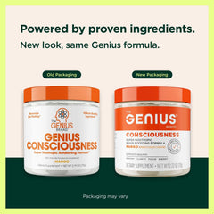 Scoop with Genius Consciousness powder ready to measure a smooth focus boost
