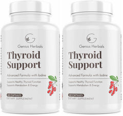 Genius Herbals Thyroid Support bottle label