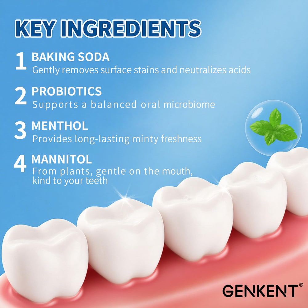 Minty-fresh breath from chewing and brushing