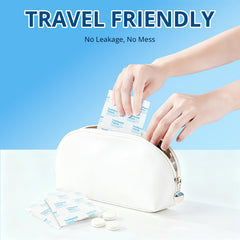 Pre-measured toothpaste tablets for brushing