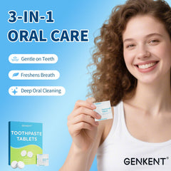 Travel-ready toothpaste tablets in sealed sachets