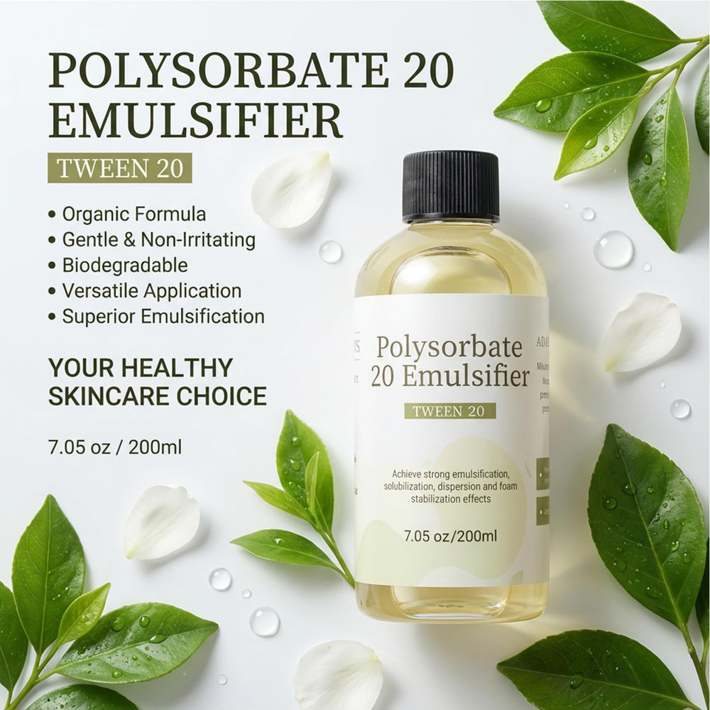 GENLEXON Polysorbate 20 emulsifier used in a micellar water preparation for gentle cleansing