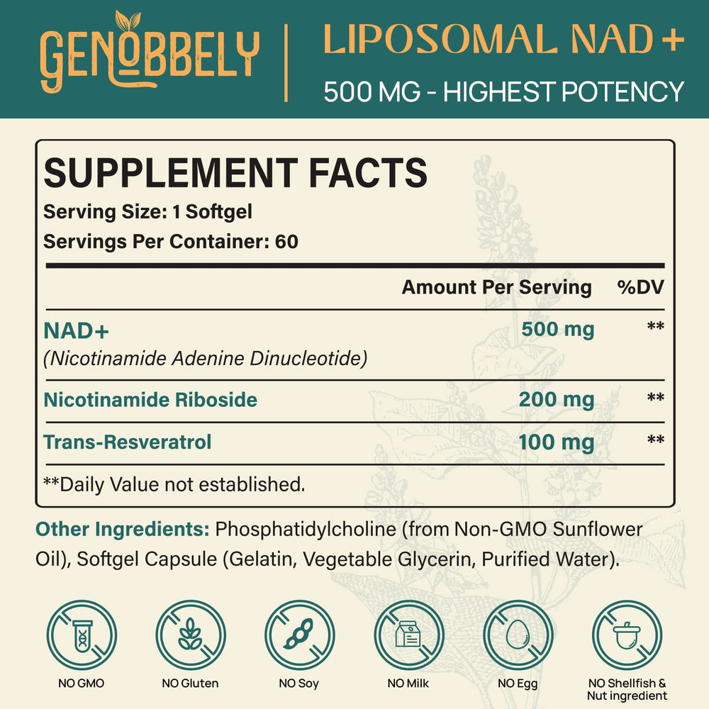 Nicotinamide Riboside 200 mg panel for NAD+ boost