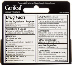 Genteal Tears Night-Time Ointment tubes closeup highlights moisturizing lubrication for overnight dry eye relief.