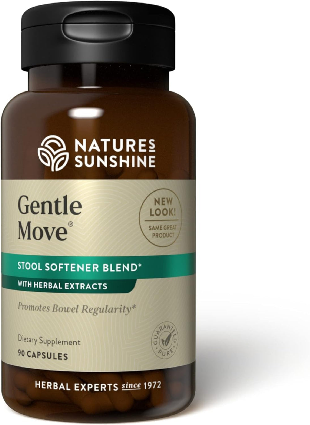 Nature's Sunshine Gentle Move bottle highlighting daily regularity