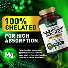 Illustration showing magnesium glycinate gentle on the stomach