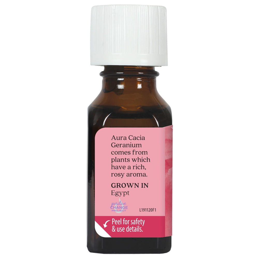 Geranium essential oil aroma close-up
