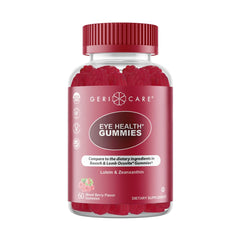 GeriCare Eye Support Gummies bottle on a white background
