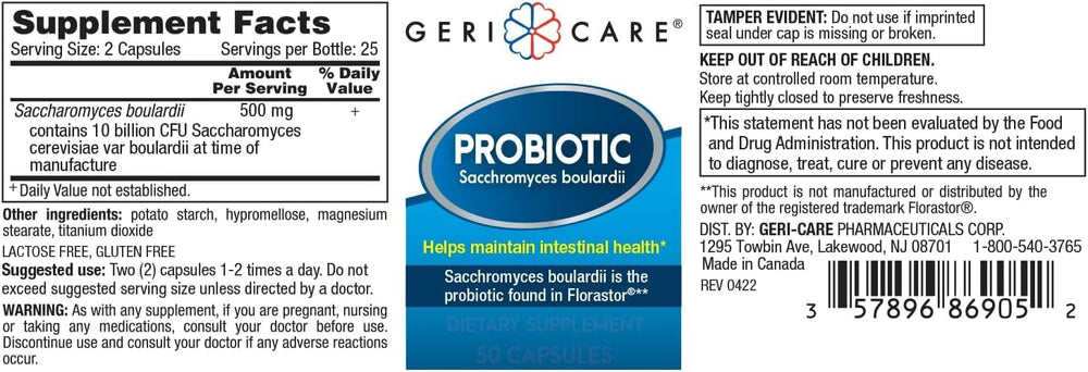 Close-up label showing probiotic ingredients