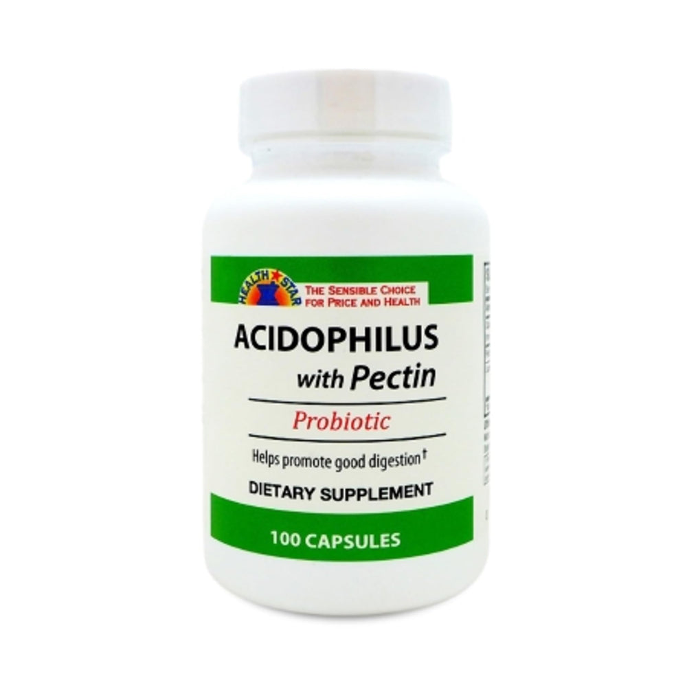GeriCare Acidophilus with Pectin probiotic bottle – 100 count