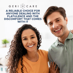 GeriCare digestion support on the go with mint-flavored gas relief.