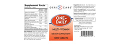 Close-up of GeriCare multivitamin tablet