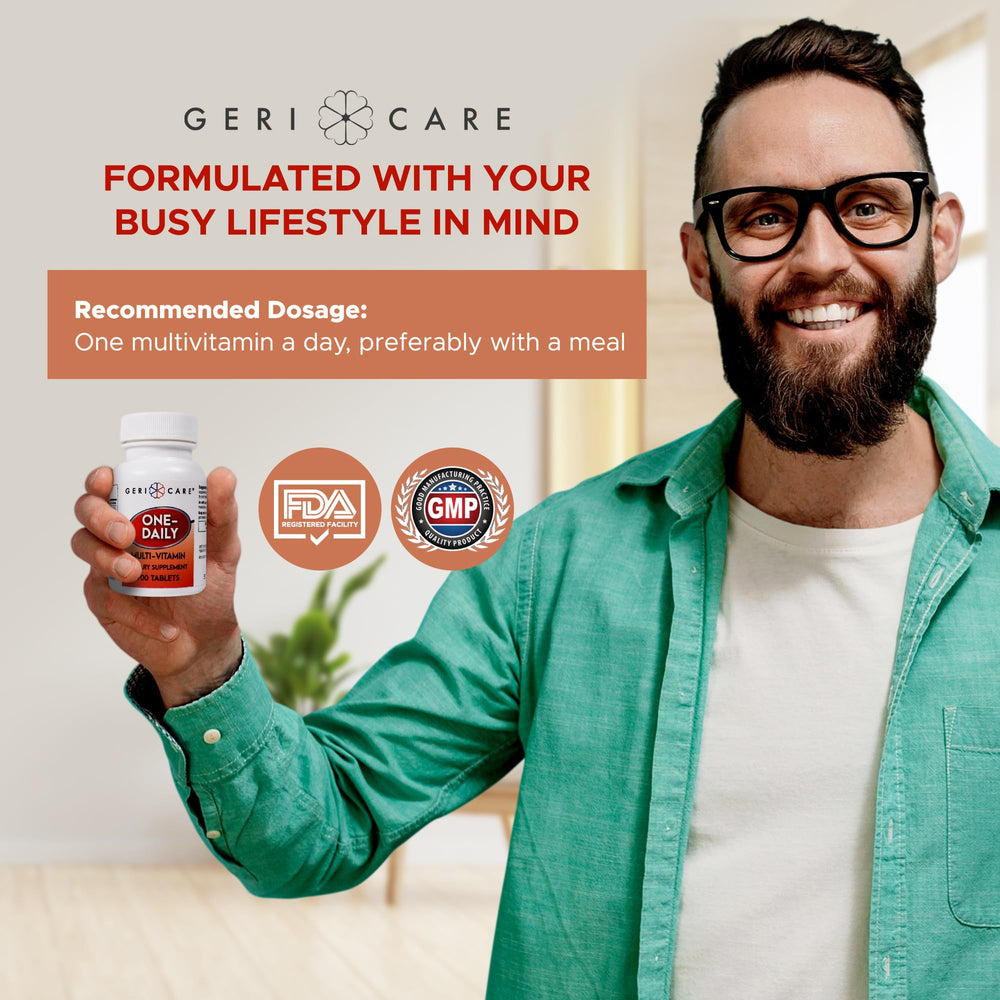 GeriCare packaging showing 100-count bottle
