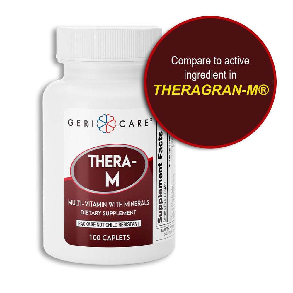 Images of ingredients list for Thera M multivitamin caplets