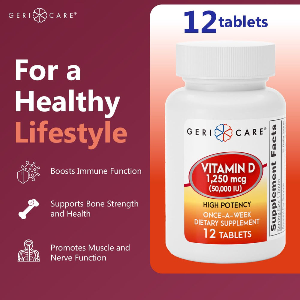 Weekly dosing schedule for GeriCare Vitamin D