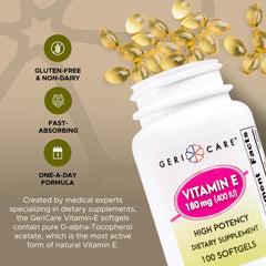 D-alpha Tocopherol acetate Vitamin E softgels