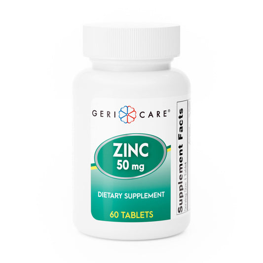 GeriCare Zinc Sulfate 220mg 60-count bottle (hero image)