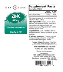 Close-up of zinc sulfate 50mg tablets