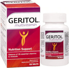 Nutrition panel on Geritol label